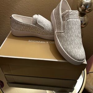 Michael Kors Cream Slip-On Shoes